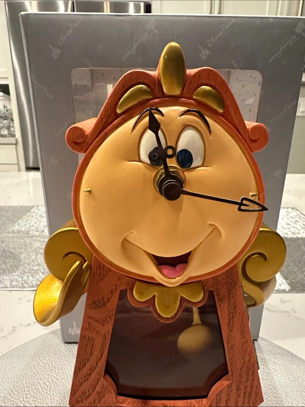 Disney Beauty & The Beast Cogsworth pendulum clock , New